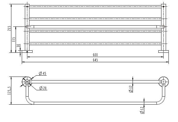 Mirage Bathroom Shelf – Chrome
