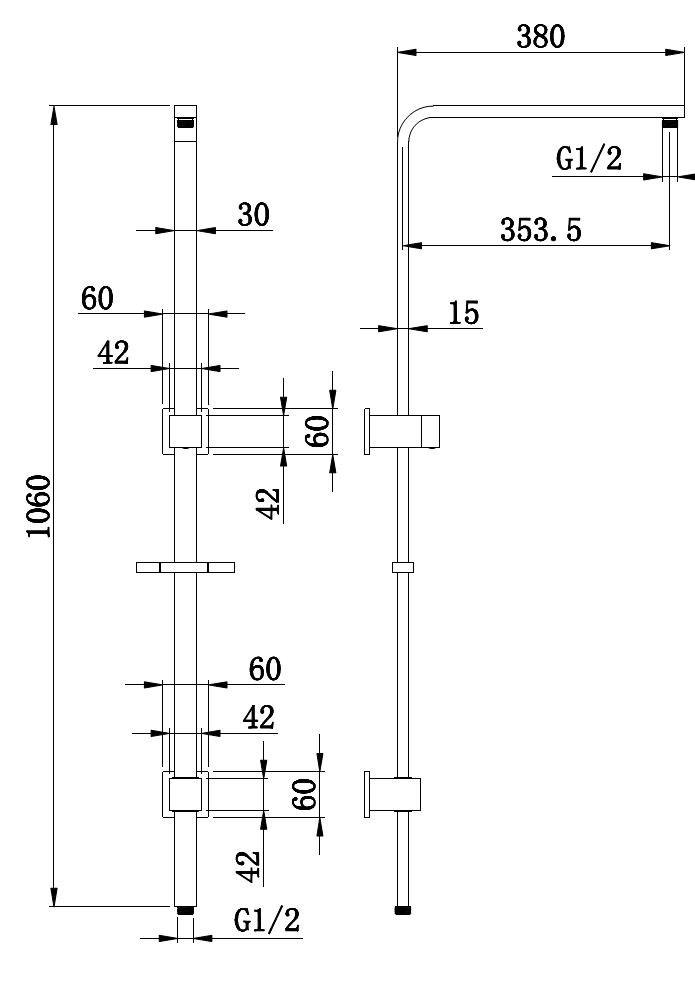 2 IN 1 SHOWER COLUMN