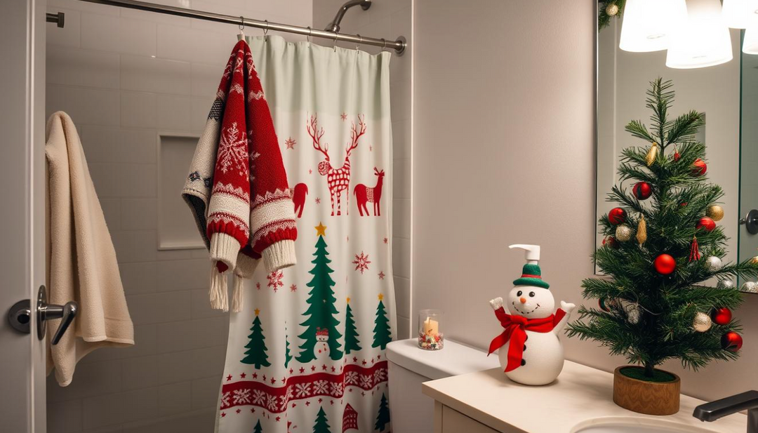 Festive Christmas Bathroom Accessories for Home
