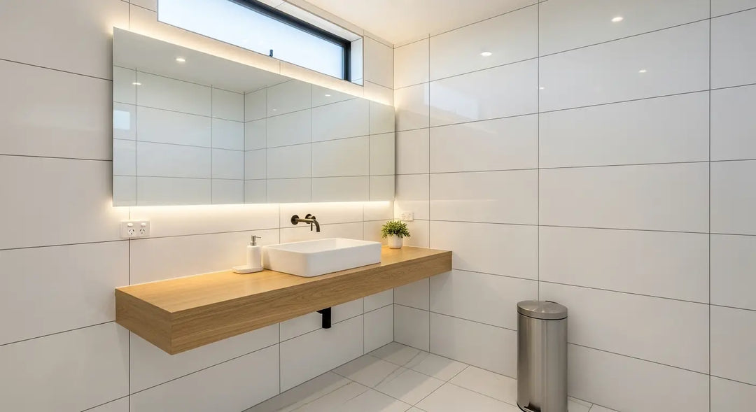 Elegant Stainless Steel Bathroom Bin Perth in Modern Bathroom Design.