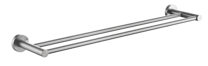 Deluxe Double Towel Rail 600 MM Brushed Nickel