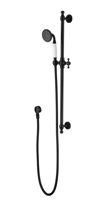 Bordeaux Shower On Rail – Matt Black