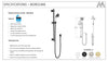 Bordeaux Shower On Rail – Matt Black