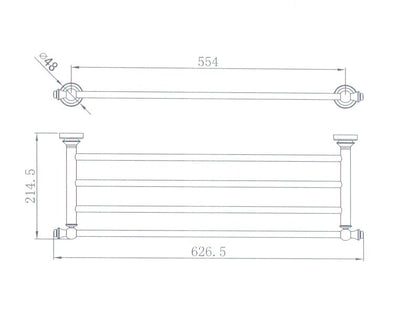 Medoc Bathroom Shelf Chrome