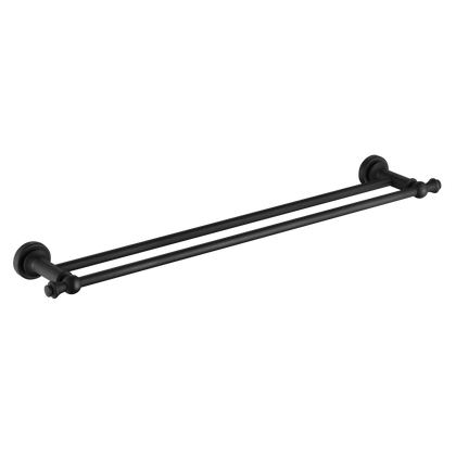 Medoc Double Towel Rail 600mm Matte Black