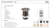 POP UP WASTE 32MM BRUSHED CHROME N/O
