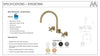 Ryker Wall Mount Sink/Spa Set Brushed Bronze