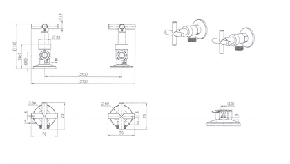 Ryker Washing Machine Brushed Bronze Diagram