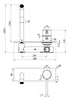 Star Mini Wall Combination Basin Mixer – Polished Brass