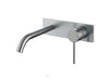 Star Mini Wall Combination Basin Mixer – Brushed Chrome