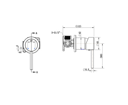 Star Mini Shower Mixer – Brushed Nickel