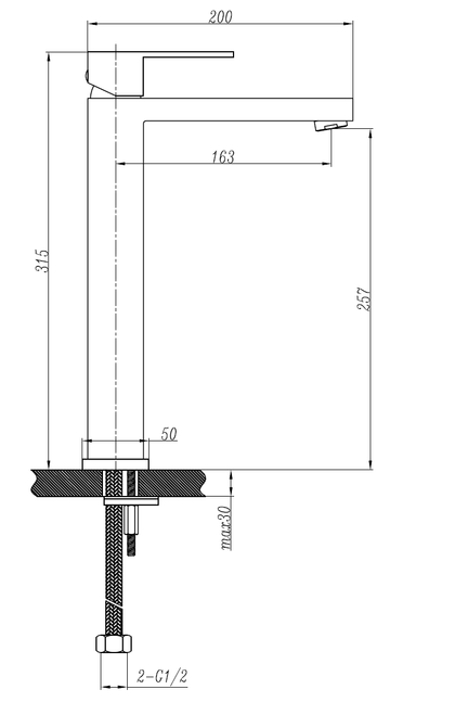 Jet Range High Basin Mixer