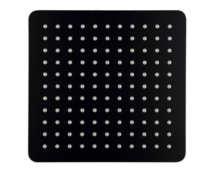 SQUARE SHOWER ROSE BLACK 250MM