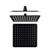 SQUARE SHOWER ROSE BLACK 250MM