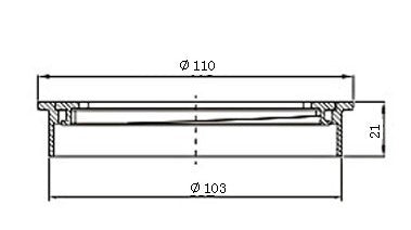 ROUND FLOOR GRATE  100MM