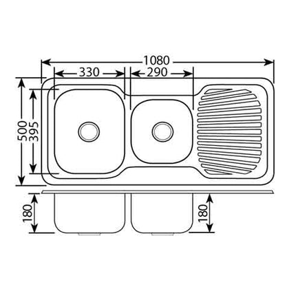 Kitchen Sink 1080 1-1/2 Bowl