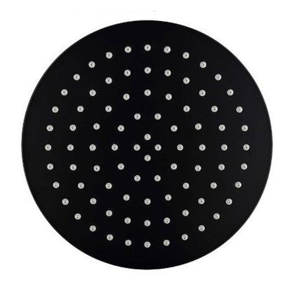 ROUND SHOWER ROSE BLACK 250MM