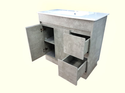 TOBI Series Vanity1200 in a sleek white finish with spacious countertop and storage drawers, perfect for modern bathrooms.