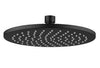 ROUND SHOWER ROSE BLACK 200MM