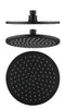 ROUND SHOWER ROSE BLACK 200MM