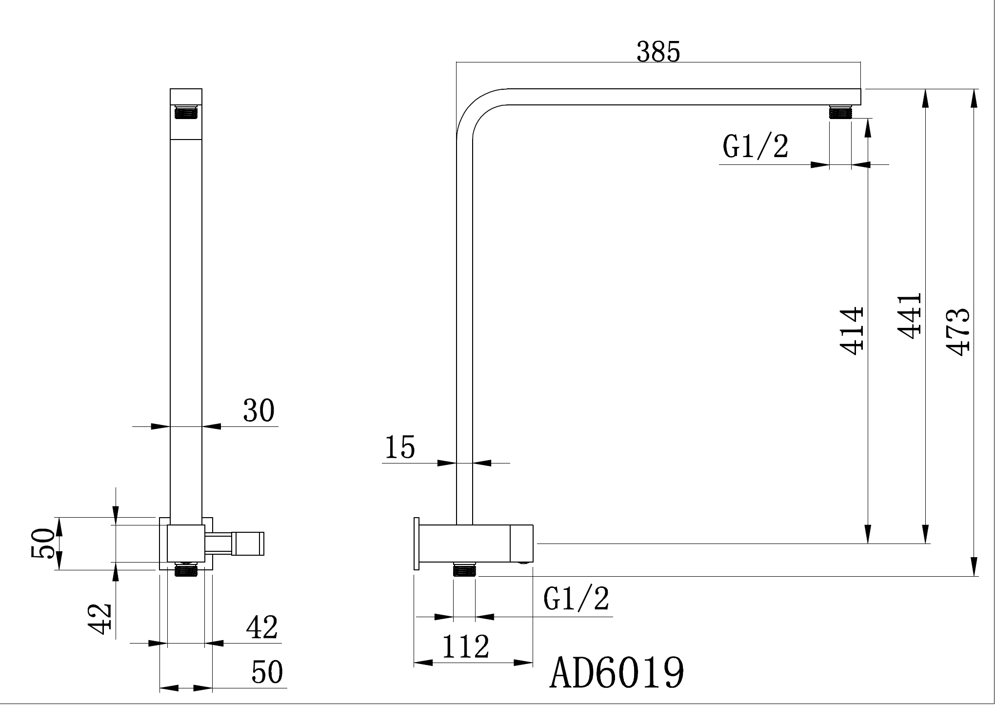 2 IN 1 SHOWER COLUMN SQUARE