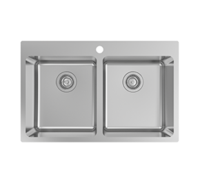Nugleam Edge Double Bowl Sink