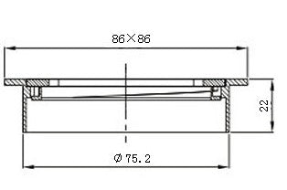 Square FLOOR GRATE  80 MM