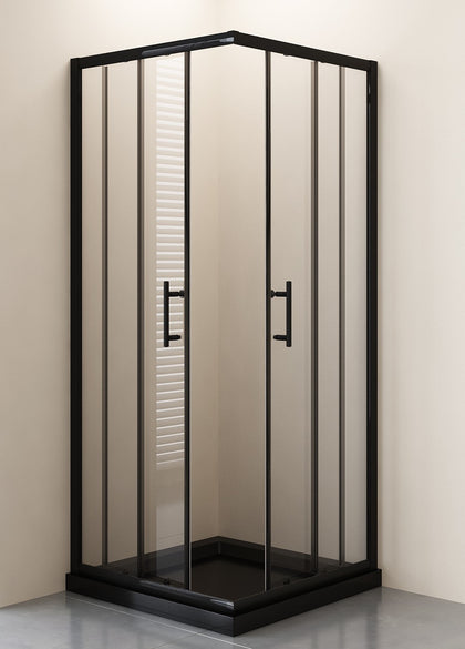 SHOWER ENCLOSURE CORNER SLIDER  BLACK 900