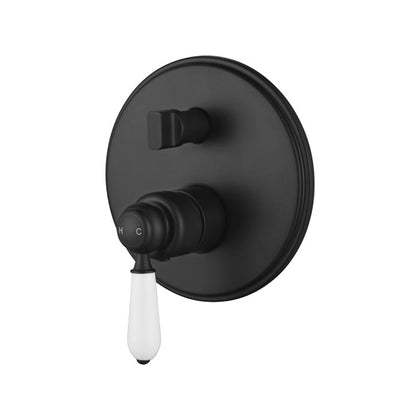 Bordeaux Shower Diverter Wall Mixer Matte Black