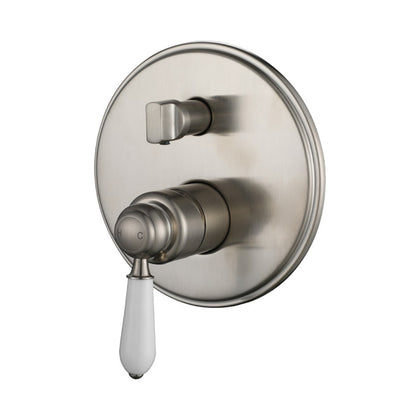 Bordeaux Shower Diverter Wall Mixer Brushed Nickel