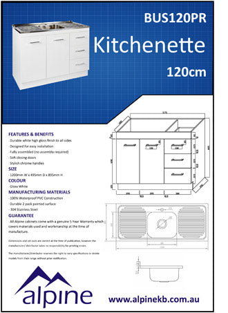 Kitchenette Sink & Cabinet RHD