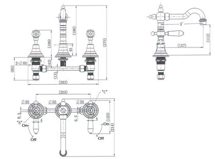 Bordeaux Basin Set Chrome in Perth Australia SPEC Sheet