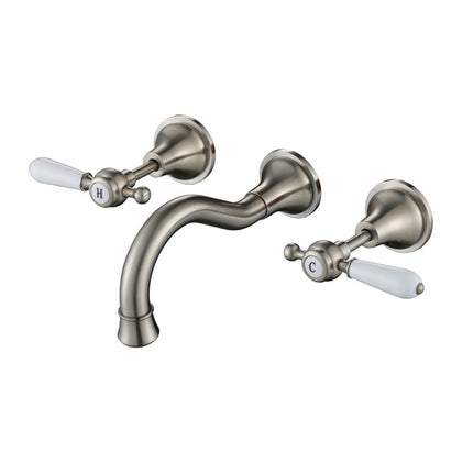 Bordeaux Bath & Spa Wall Set Brushed Nickel