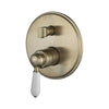 Bordeaux Shower Wall Mixer Brushed Bronze