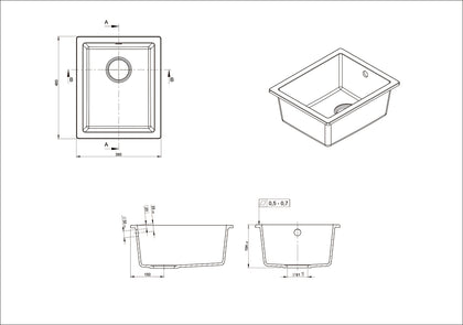 Como Granite Sink M-GS401B