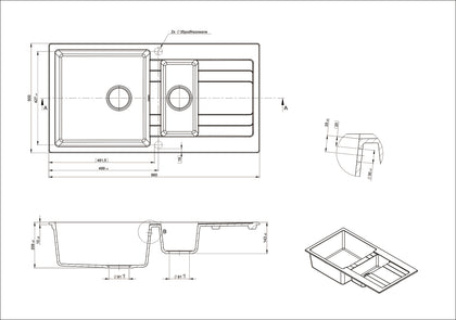 Ria 1-1/4 Granite Sink M-GS404B