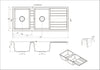 Ria double Bowl Granite Sink M-GS406B
