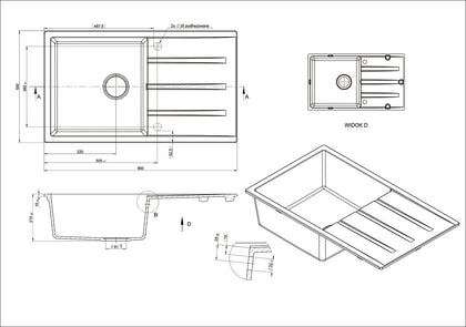 Dello Granite Sink M-GS407B