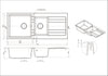 Ria 1 & 1/2 Bowl Granite Sink M-GS408B