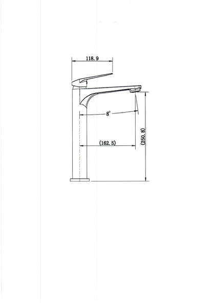 CASCADE HIGH BASIN MIXER MATTE BLACK