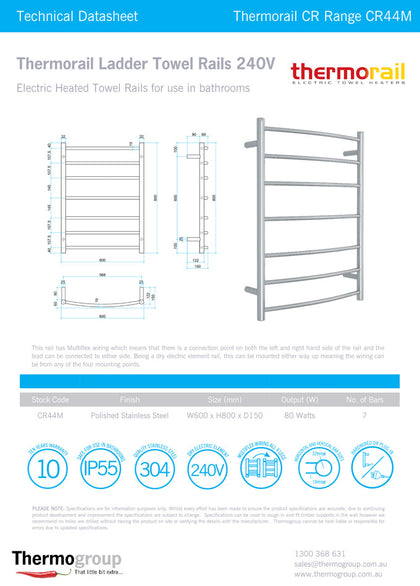 Heated Towel Rail CR44M for sale