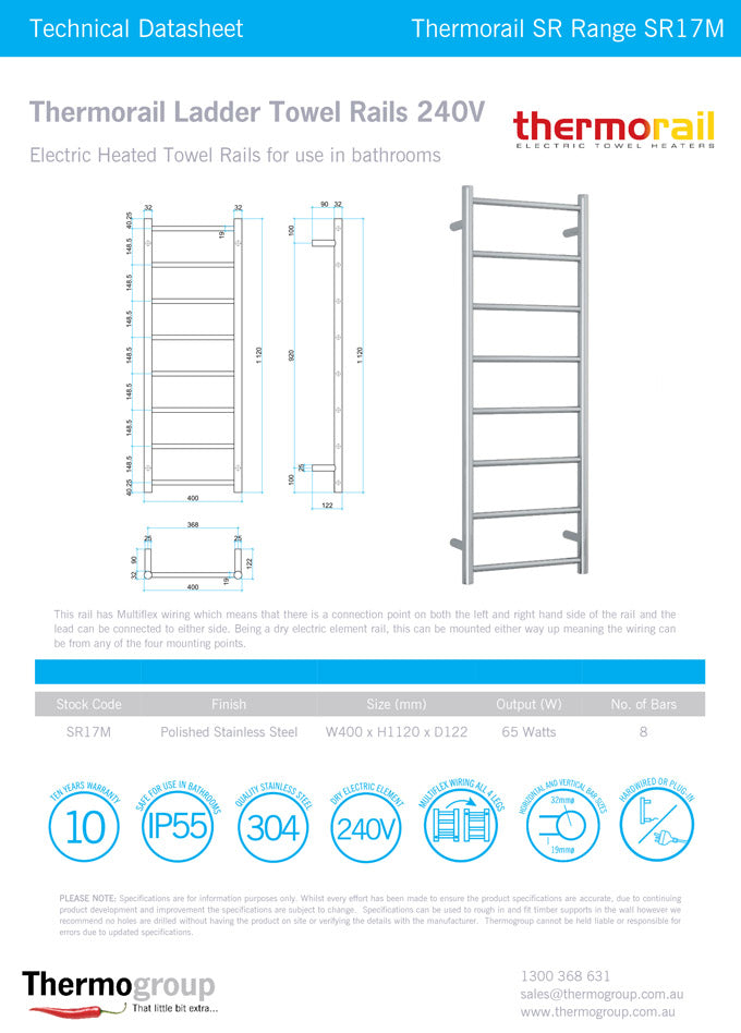 Heated Towel Rail SR17M
