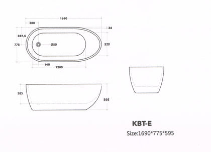 FREE STANDING BATH 1700