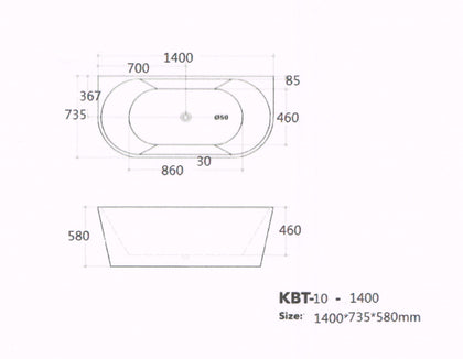 FREE STANDING BATH 10L-1400