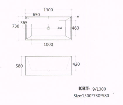 FREE STANDING BATH CUBE 1300