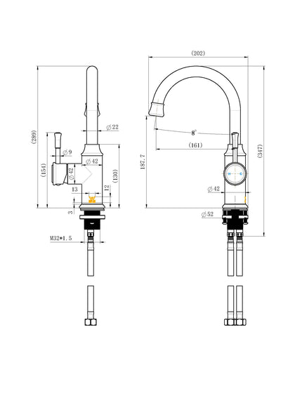 Montpellier High Rise Basin Mixer Chrome