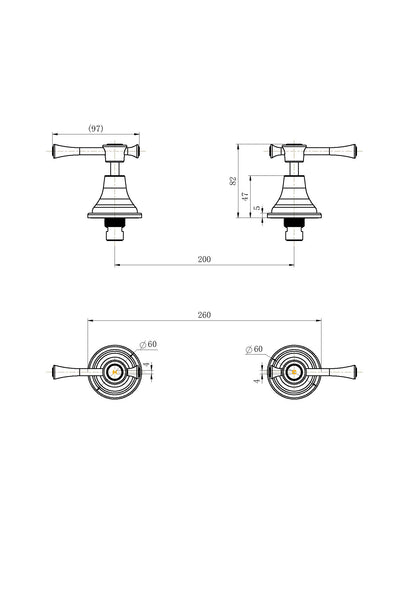 Montpellier Wall Assemblies Chrome