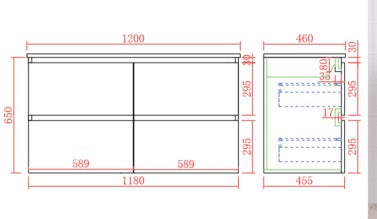 MIA WALL HUNG 1200 Vanity
