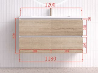 MIA WALL HUNG 1200 Vanity