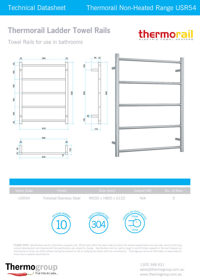 Non Heated Towel Rail USR54